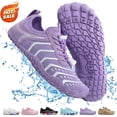 thumbnail image 1 of Hiking Barefoot Shoes,Wide-Toe Shoes Zero-drop Comfortable Slip-Resistant Barefoot Water Shoes, Women's Athletic Hiking Shoes(LightPurple), 1 of 8