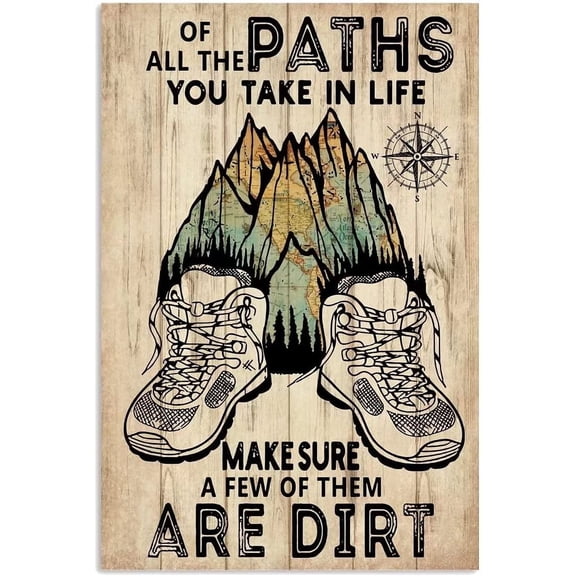 Hiking Boots Jigsaw Puzzles 35 Piece For Adults -All Of The Paths You Take In Life Wooden Puzzle Fun Games Stress Relief Toys For Home Decor Living Room Decor