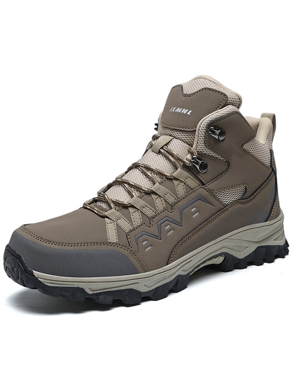 Hiking Boots Men Lightweight Comfortable Outdoor Walking Trail Boots Shoes,Brown