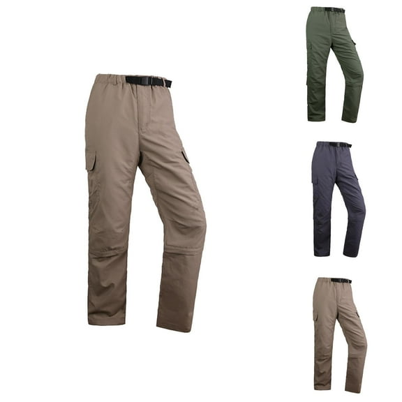 Hiking Cargo Pants for Men 2025 Quick Dry Breathable Convertible Zip Off Outdoor Hiking Pants with Pockets Trousers