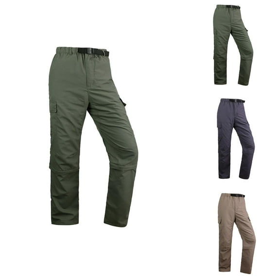 Hiking Cargo Pants for Men 2025 Quick Dry Breathable Convertible Zip Off Outdoor Hiking Pants with Pockets Trousers