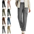 thumbnail image 1 of Hiking Cargo Pants for Women Quick Dry Water Resistant Multi Pocket Athletic Outdoor Solid Trousers, 1 of 9