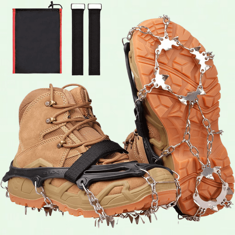 Hiking Boots Snow Chain Shoes Due North Ice Cleats, Crampons For