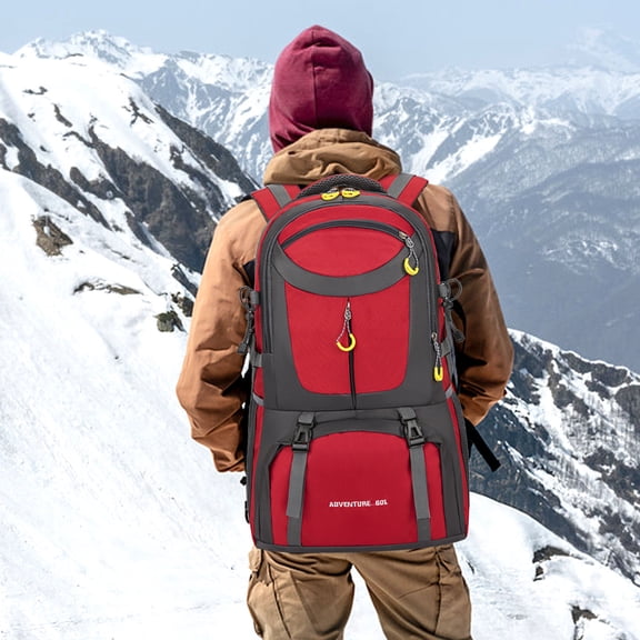 Hiking Daypack,Water Resistant Lightweight Packable Backpack for Travel Camping Outdoor (Red)