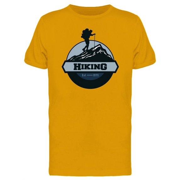 Hiking Est 1975 Logo T-Shirt Men -Image by Shutterstock, Male 3X-Large