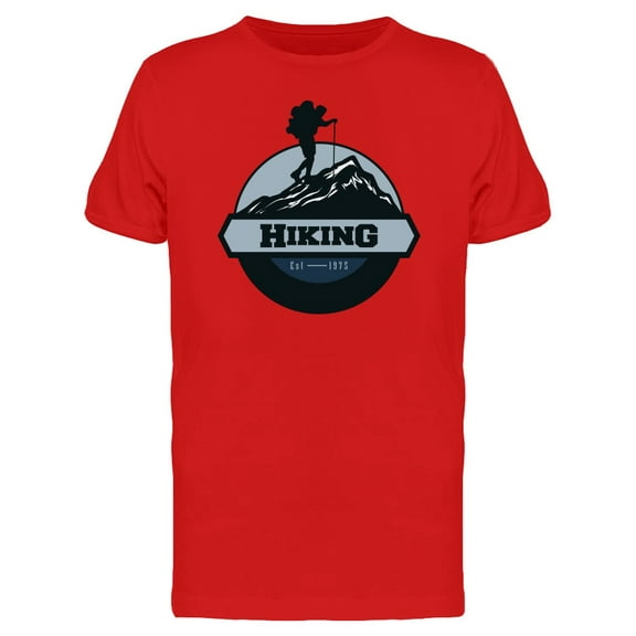 Hiking Est 1975 Logo T-Shirt Men -Image by Shutterstock, Male 3X-Large