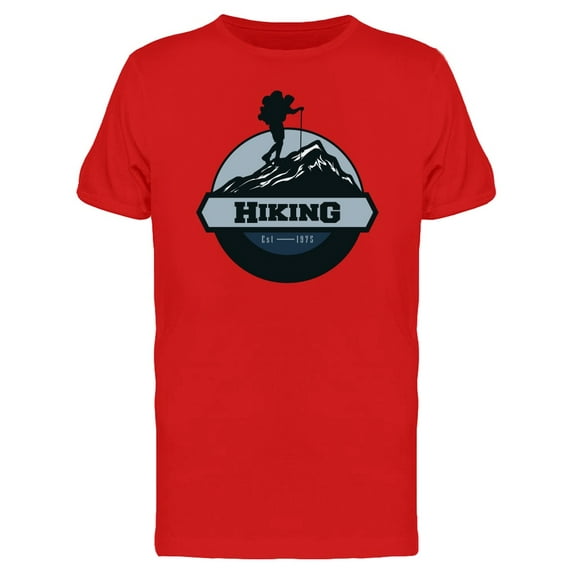 Hiking Est 1975 Logo T-Shirt Men -Image by Shutterstock, Male 3X-Large