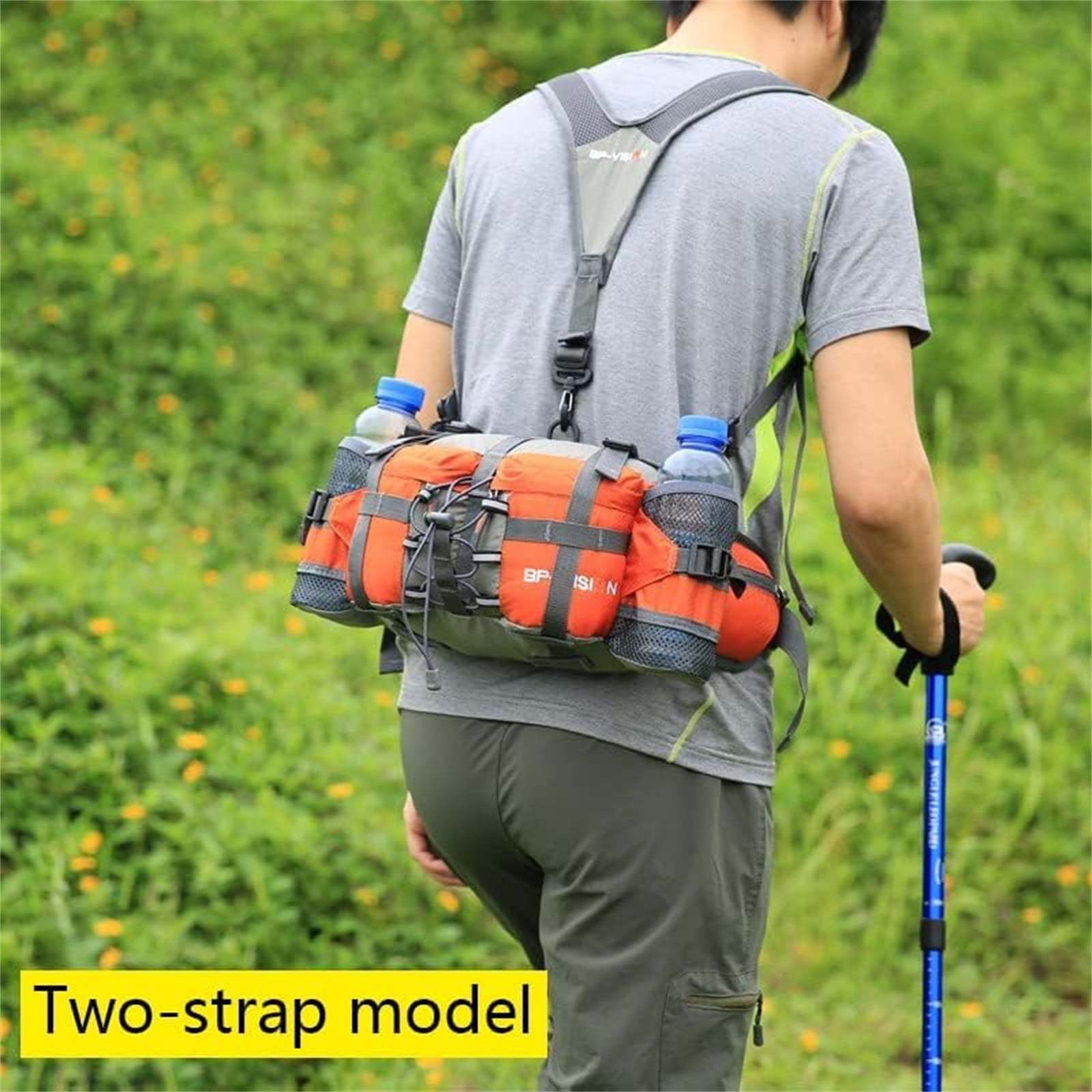 Hiking Fanny Pack Outdoor Waist Bag with Water Bottle Holder