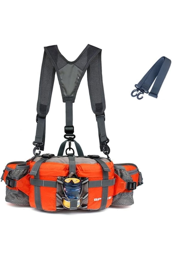 Hiking Fanny Pack With Water Bottle Holder Outdoor Waist Bag Lumbar Backpack For Fishing Running Sports Travel Adventure