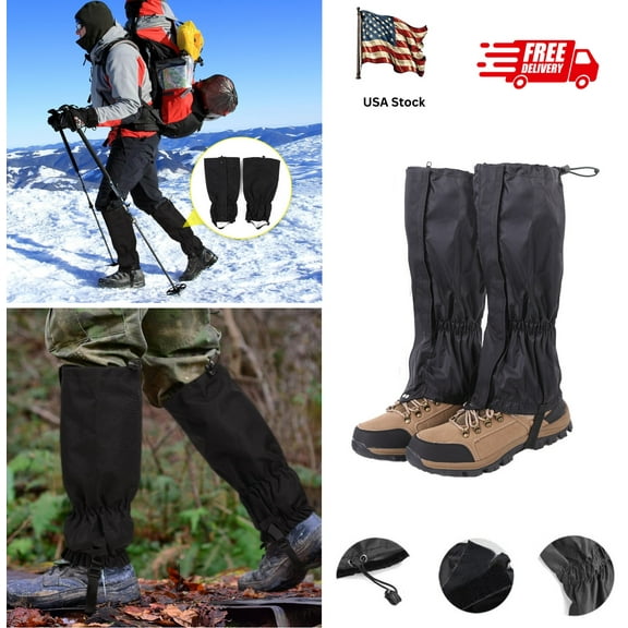 Hiking Gaiters Lightweight Leg Gaiters Snow Gaiters Waterproof Windproof Durable Leg Cover Protect for Mountain Snow, Hiking, Skiing, Walking, Climbing, Hunting