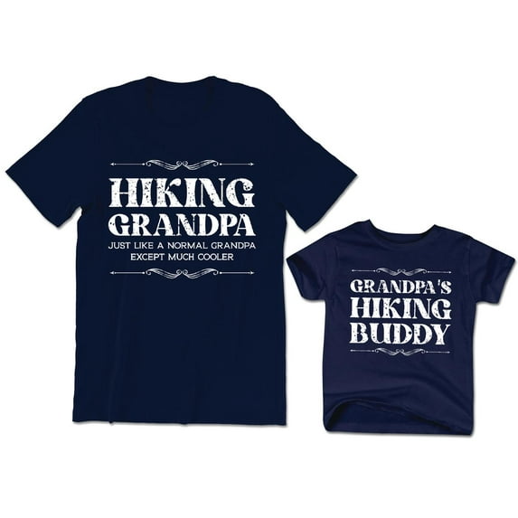 Hiking Grandpa Just Like a Normal Grandpa Except Much Cooler Men's T-Shirt Grandpa's Hiking Buddy Kids Toddler Shirt Youth