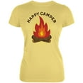 thumbnail image 1 of Hiking Happy Camper Campfire Juniors Soft T Shirt Yellow SM, 1 of 1