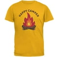 thumbnail image 1 of Hiking Happy Camper Campfire Mens T Shirt Gold X-LG, 1 of 1