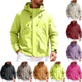 thumbnail image 1 of Hiking Hooded Jacket for Men,Waterproof Windbreaker Lightweight Packable Rain Jacket,Multi Pockets,Outdoor Sports Use, 1 of 6