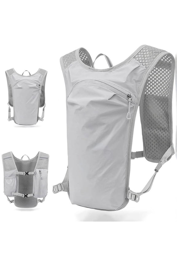 Hiking Hydration Pack  Running Backpack Daypack Vest with  Water Bladder for Women Men Cycling Biking Trail Racegranny gray
