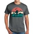 thumbnail image 1 of Hiking In The Mountains Graphic Design Men's Big Size Cotton Polyester DryBlend T-Shirt - Dk Heather XL, 1 of 2