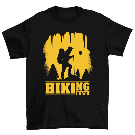 Hiking Iowa Outdoors Camping T-Shirt Men