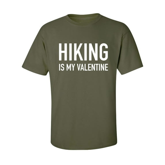 Hiking Is My Valentine Adult Short Sleeve T-shirt