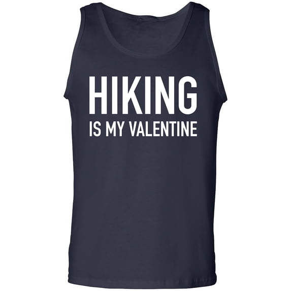 Hiking Is My Valentine Adult Tank Top