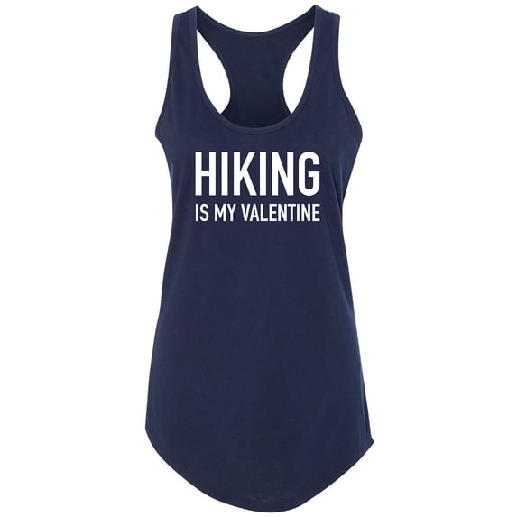 Hiking Is My Valentine Racerback Tank