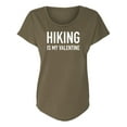 thumbnail image 1 of Hiking Is My Valentine Womens Dolman Tee, 1 of 3
