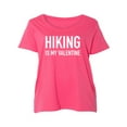 thumbnail image 1 of Hiking Is My Valentine Womens Plus Size Scoopneck T, 1 of 1