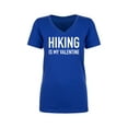 thumbnail image 1 of Hiking Is My Valentine Womens V-Neck Tee, 1 of 2