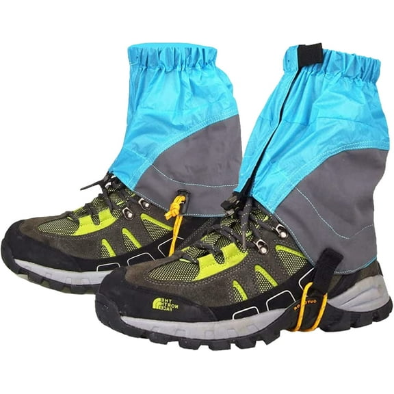 Hiking Leg Gaiters, Waterproof Low Shoe Gaiters, Lightweight Adjustable Snow Boot Ankle Gaiters for Hiking, Hunting, Climbing, Woodcutting