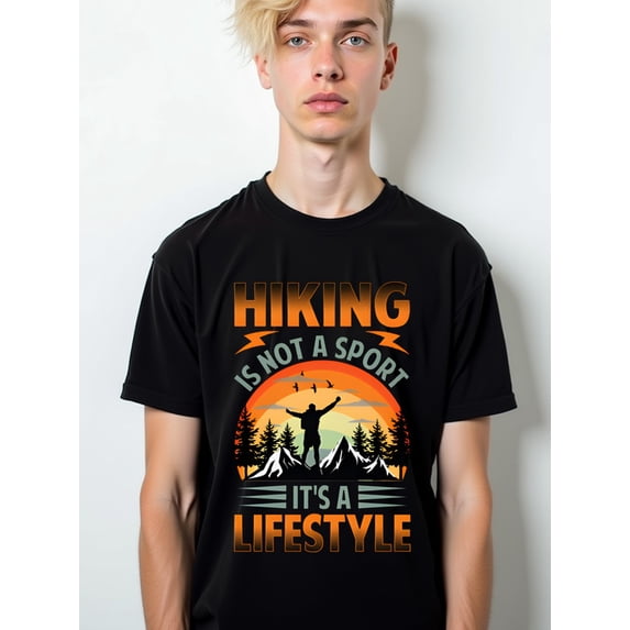 Hiking Lifestyle Adventure Tee Men comfort colors tshirt black elegant elegantly summer and spring season Unique Design Unisex Shirt Crewneck tshirts