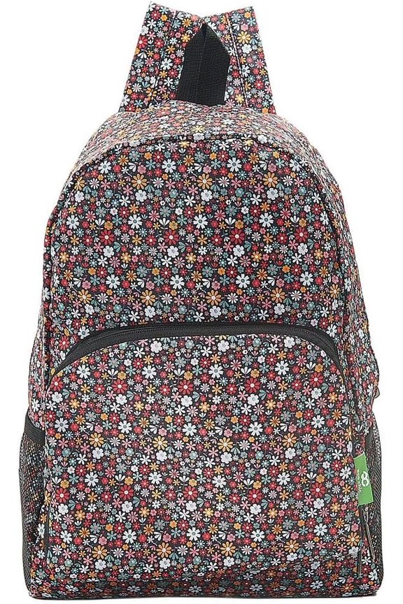 Hiking Lightweight Packable Backpack - Foldable Daypack for Travel & Hiking & Outdoor Adventures -  Backpack from Recycled Materials (Ditsy Black)