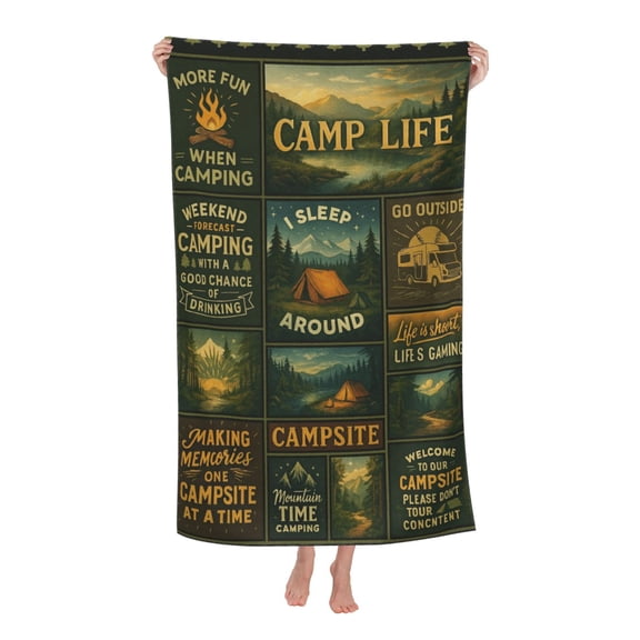 Hiking Lovers Gifts For Women Bath Towel Soft and Highly Absorbent for Adults