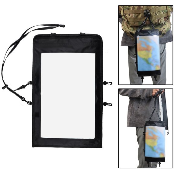 Hiking Map Storage Case Waterproof Foldable Transparent Document Dry Bag