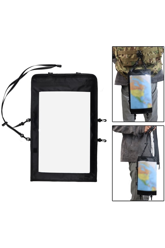 Hiking Map Storage Case Waterproof Foldable Transparent Document Dry Bag