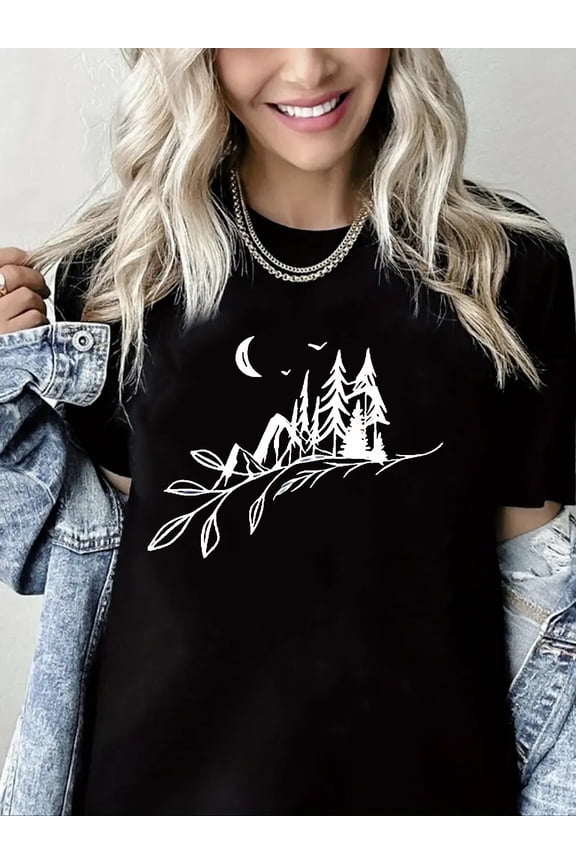 Hiking Mountain Tank Tops for Women Funny Pine Tree Sunrise Graphic Workout Tanks Summer Loose Fit Shirts Tops