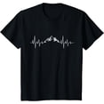 thumbnail image 1 of Hiking Mountains Heartbeat Hiker Adventures T-Shirt, 1 of 5