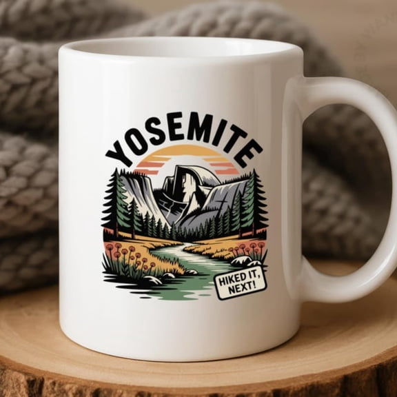 Hiking Mug, R Wilderness Coffee Cup, linia National Park Drinkware, Scenic Trail Ceramic Mug, Explorer Gift Hikers.
