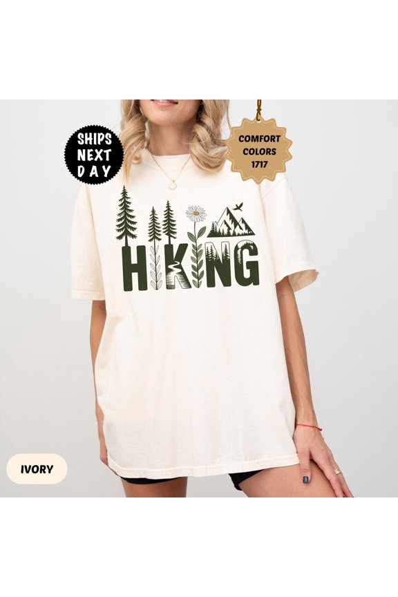 Hiking Nature Lover Mountain Adventure Camping Design T-Shirt All Size S-3XL