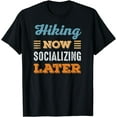 thumbnail image 1 of Hiking Now - Minimal Socializing, Introvert Vintage Funny T-Shirt, 1 of 3