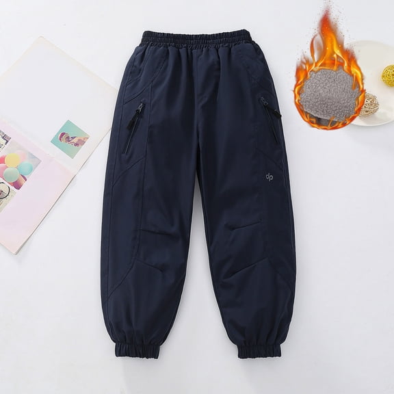 Hiking Pants Boys Lined Windproof Boys Active Pants Winter Outdoor Pants Boys Winter Pants 5-6 Years