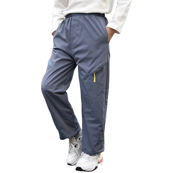 Hiking Pants Kids Trousers Lined Waterproof Boys Athletic Pants Casual Outdoor Pants Girls Pants Size 8-9 Years