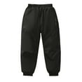 thumbnail image 1 of Hiking Pants for Boys Travel Casual Soft Fleece Lined Jogger Sweatpants Kids Solid Color Elastic Waist Pull On Windbreaker Pants, 1 of 5