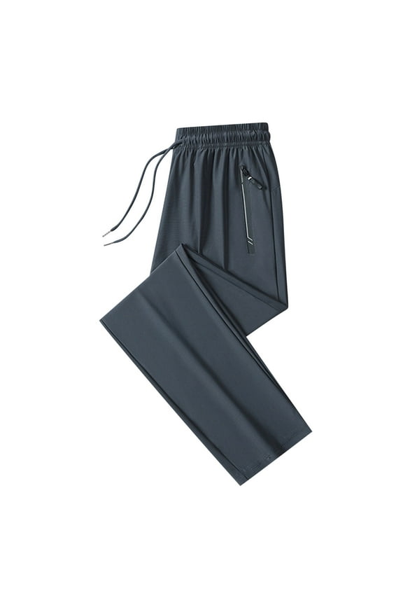 Hiking Pants for Men Waterproof Lightweight Casual Running Joggers Athletic Outdoor Trousers with Zipper Pockets New Men’s Tactical Pants Gray XXL