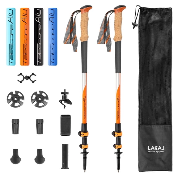 Hiking Poles, Ultra-Light Telescopic Trekking Poles,Portable Walking Sticks with Adjustable Height for Men and Women