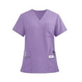 thumbnail image 1 of ​​Hiking Shirts Women, Multi Pocket Healthcare Lightweight Quick Dry Purple (XXL)​​, 1 of 5