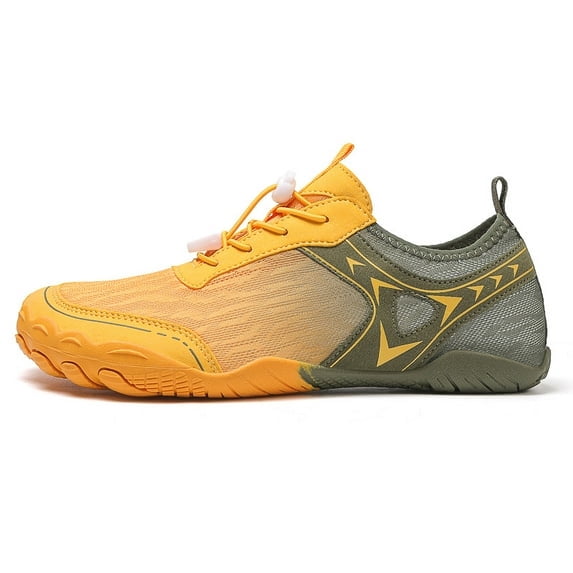 Unisex Barefoot Minimalist Hiking Water Shoes, Breathable Quick Dry Anti Slip Outdoor Beach Swim Walking Sneakers (Yellow Water Shoes)