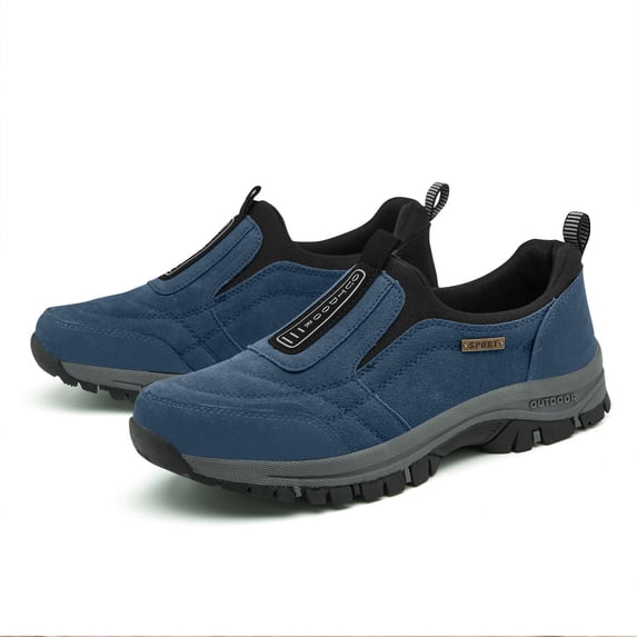 Hiking Shoes for Men, Slip On Walking Shoes Non Slip Outdoor Lightweight for Trekking Camping Fishing Work Daily, Comfortable Sneakers