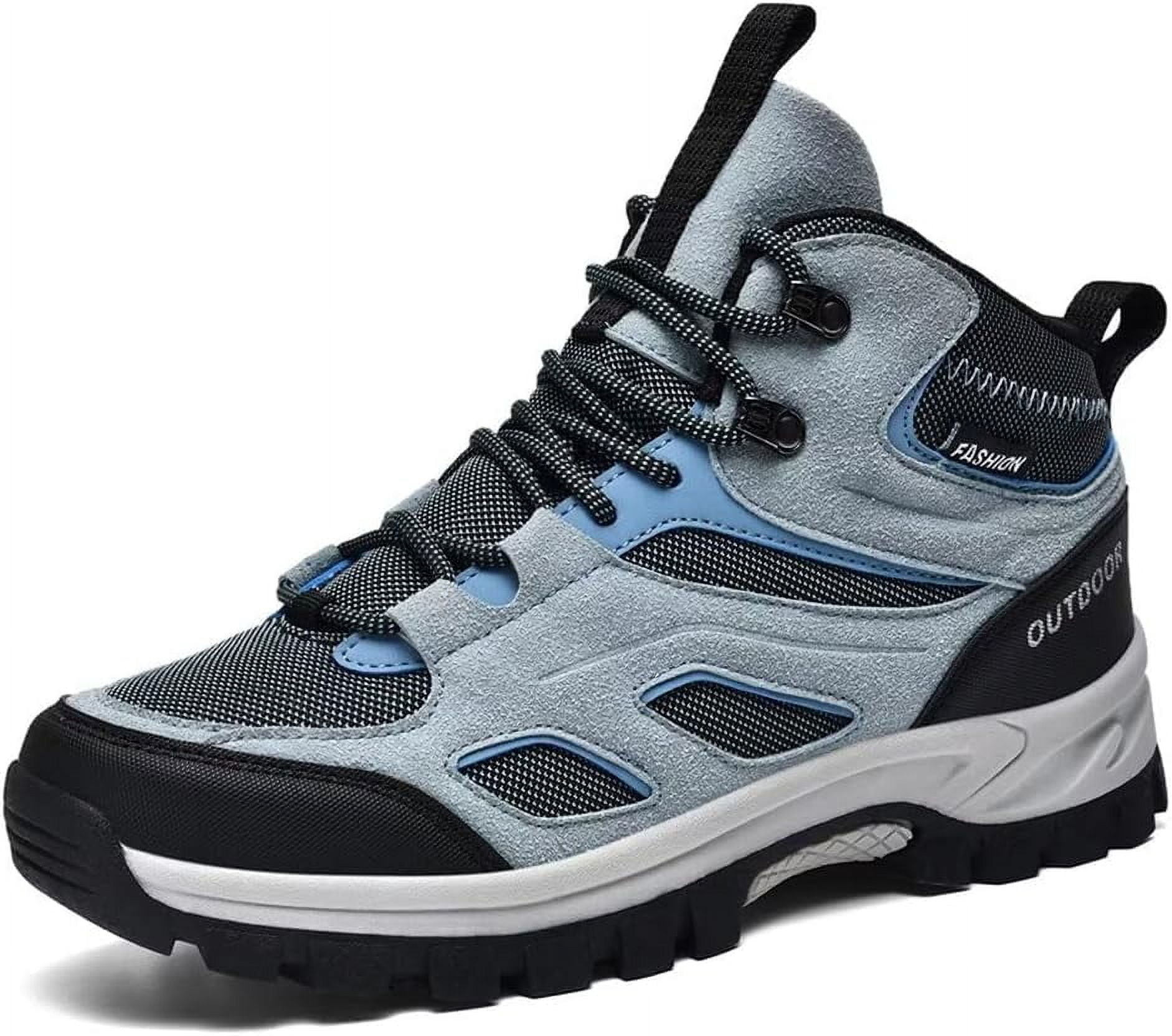 Hiking Shoes for Men with Arch Support Breathable Non-slip Lace-up Casual Walking Shoes Plus Size