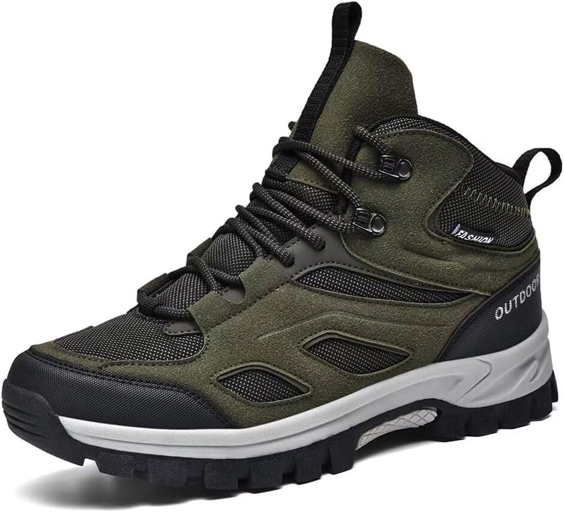 Hiking Shoes for Men with Arch Support Breathable Non-slip Lace-up Casual Walking Shoes Plus Size