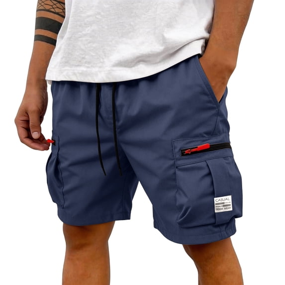 Hiking Shorts Men Outdoor Knee Length Big and Tall Cargo Shorts Relaxed Fit Wide Leg Carpenter Short with Pockets, L