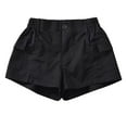 thumbnail image 1 of Hiking Shorts for Women Trendy High Waisted Pull On Elastic Waist Quick Dry Beach Athletic Cargo Pocket Shorts, 1 of 6